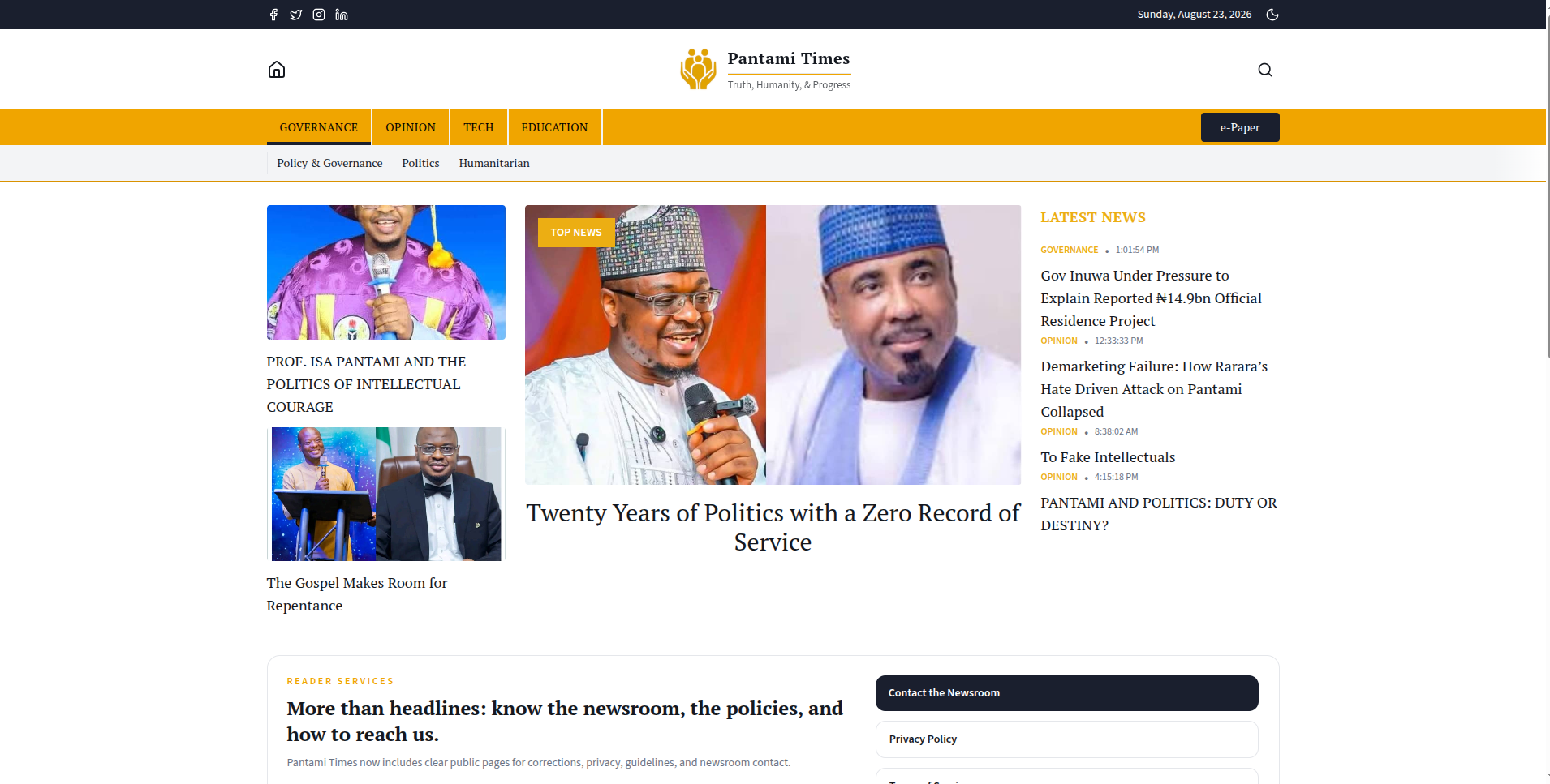 Pantami Times preview screenshot
